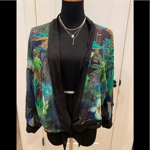 Chicos tropical wrap parrot print Size Chicos 1
